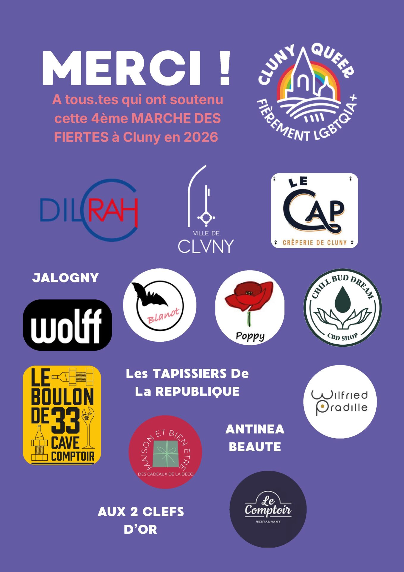 Remerciements donateurs 2026
